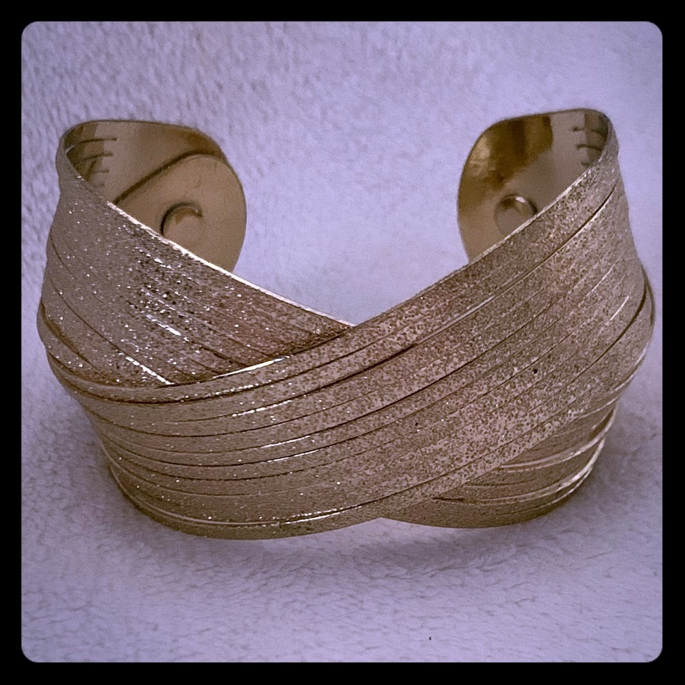 Express Goldtone Cuff Bracelet